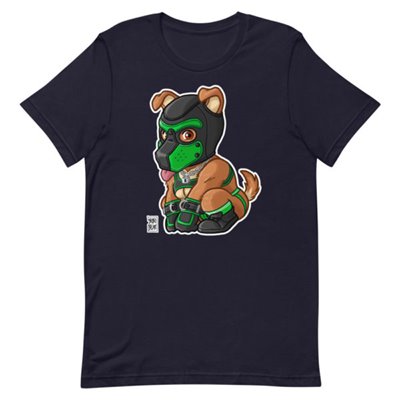 Playful Puppy - Green Mask - Short-Sleeve Unisex T-Shirt