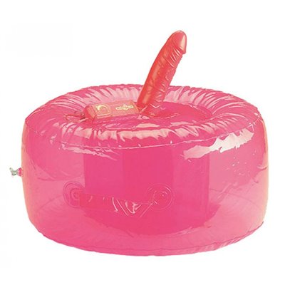 Cushion with vibrating dildo 13 x 4 cm Pink