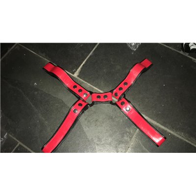 Soho Leather Harness Red/Black