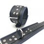 Leather handcuff - Black/Blue
