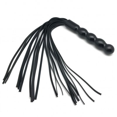 FLOGGER LEATHER STRINGS - 58cm - WOODEN HANDLE